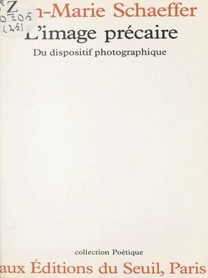 cover image of L'image précaire